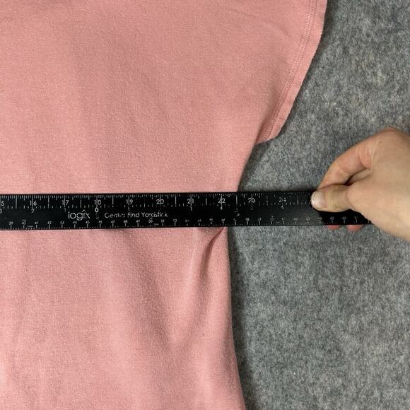 Athleta Unwind Shirt Womens Small Pink Oversized Cropped Cap Sleeve Boxy Tee - Picture 7 of 8